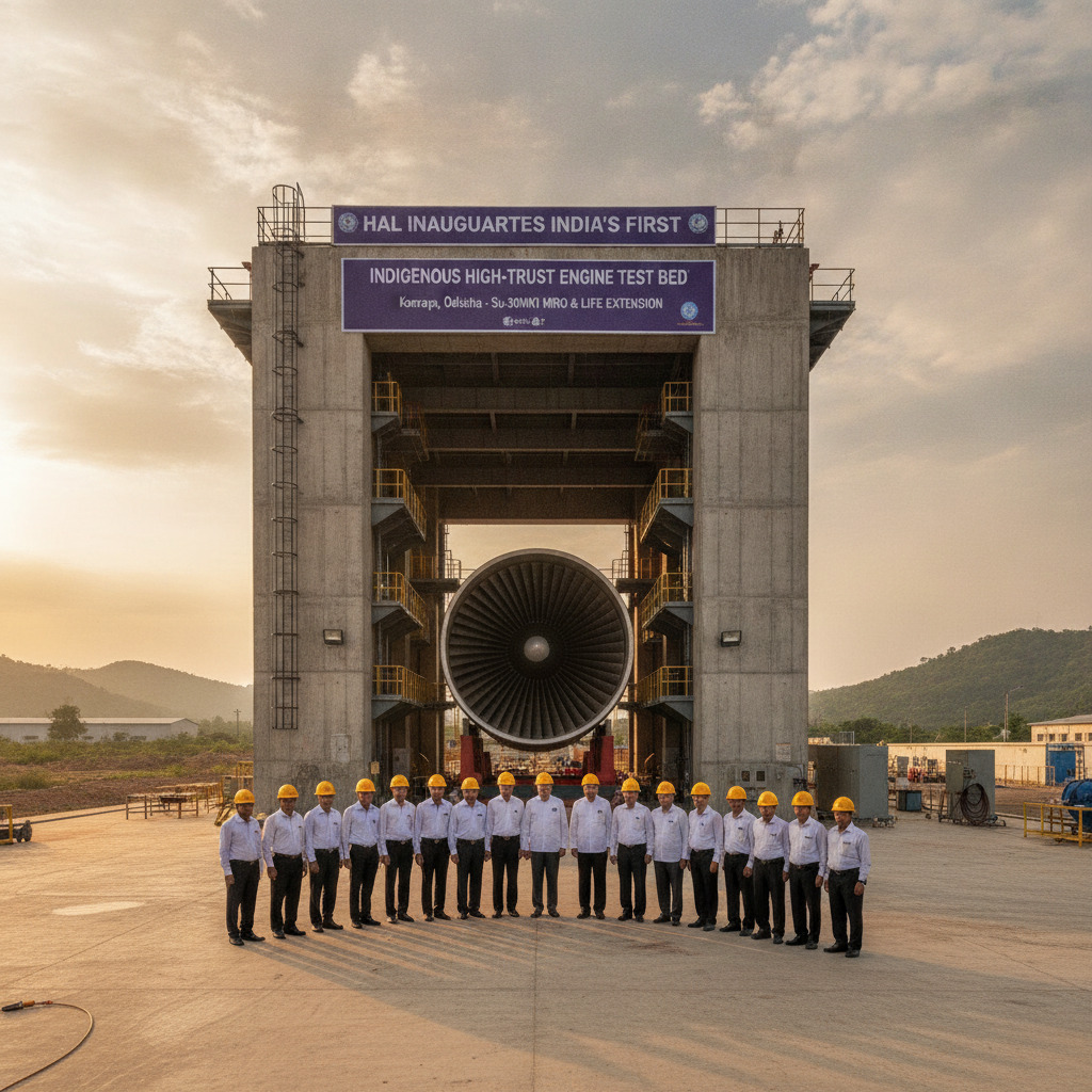 HAL Inaugurates India’s First Indigenous High-Thrust Engine Test Bed in Odisha