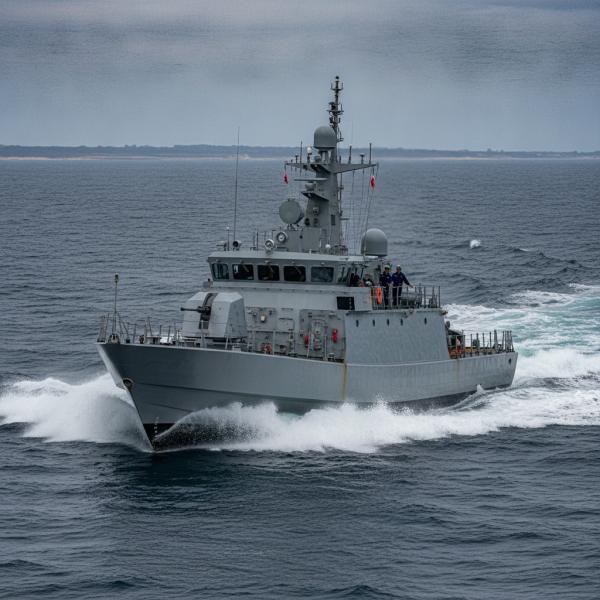 Indian Coast Guard Commissions Indigenous Fast Patrol Vessel ICGS Ajit at Goa Shipyard