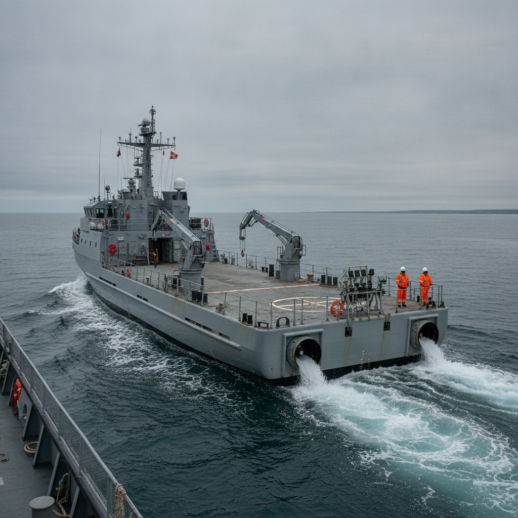 Indian Navy commissions first indigenous multi-purpose vessel INS Samarthak