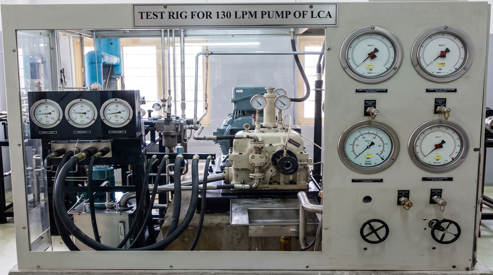 130 LPM LCA Pump Test Rig &mdash; hydraulic circuit detail