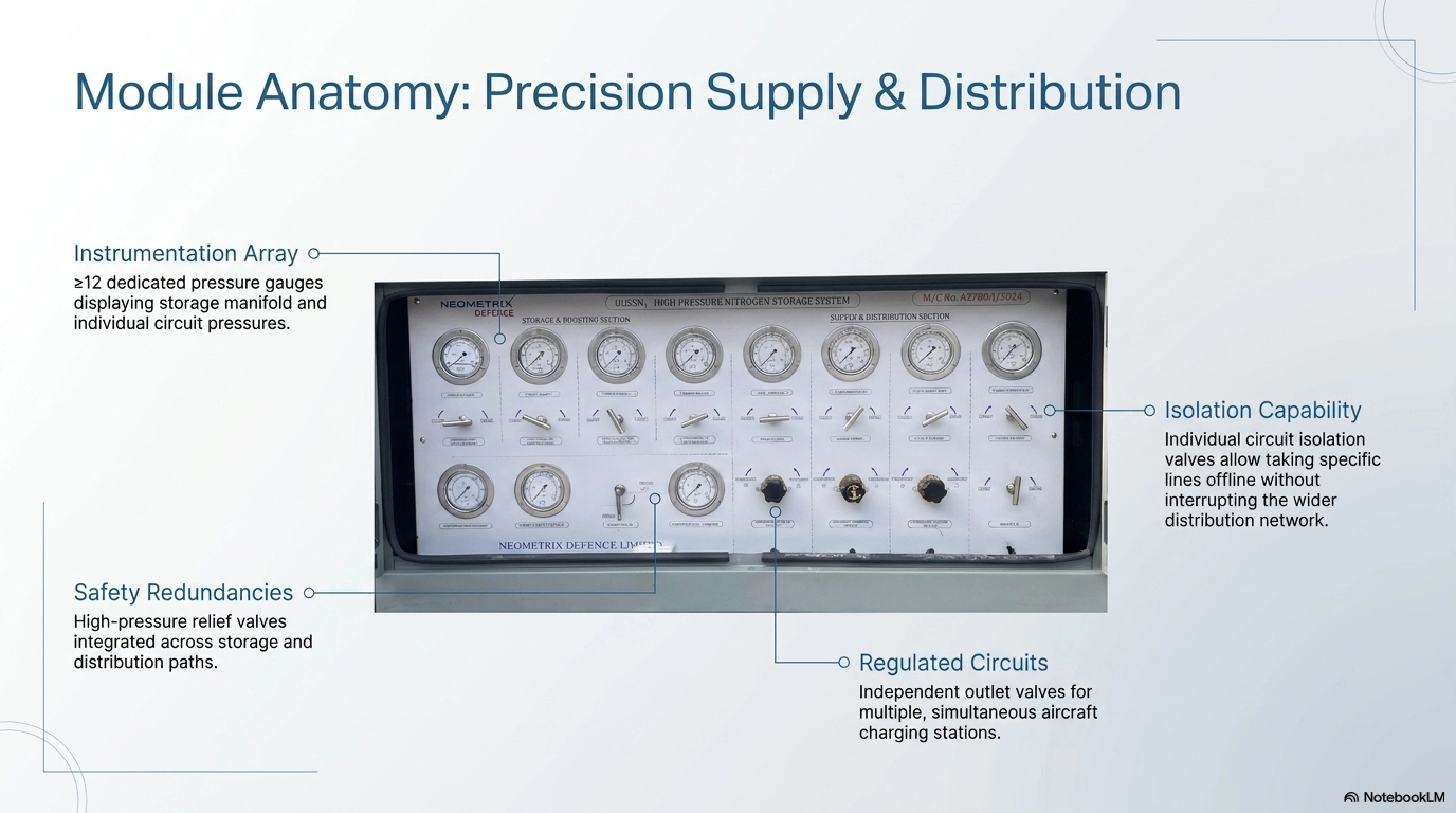 Module Anatomy: Precision Supply & Distribution &mdash; instrumentation panel