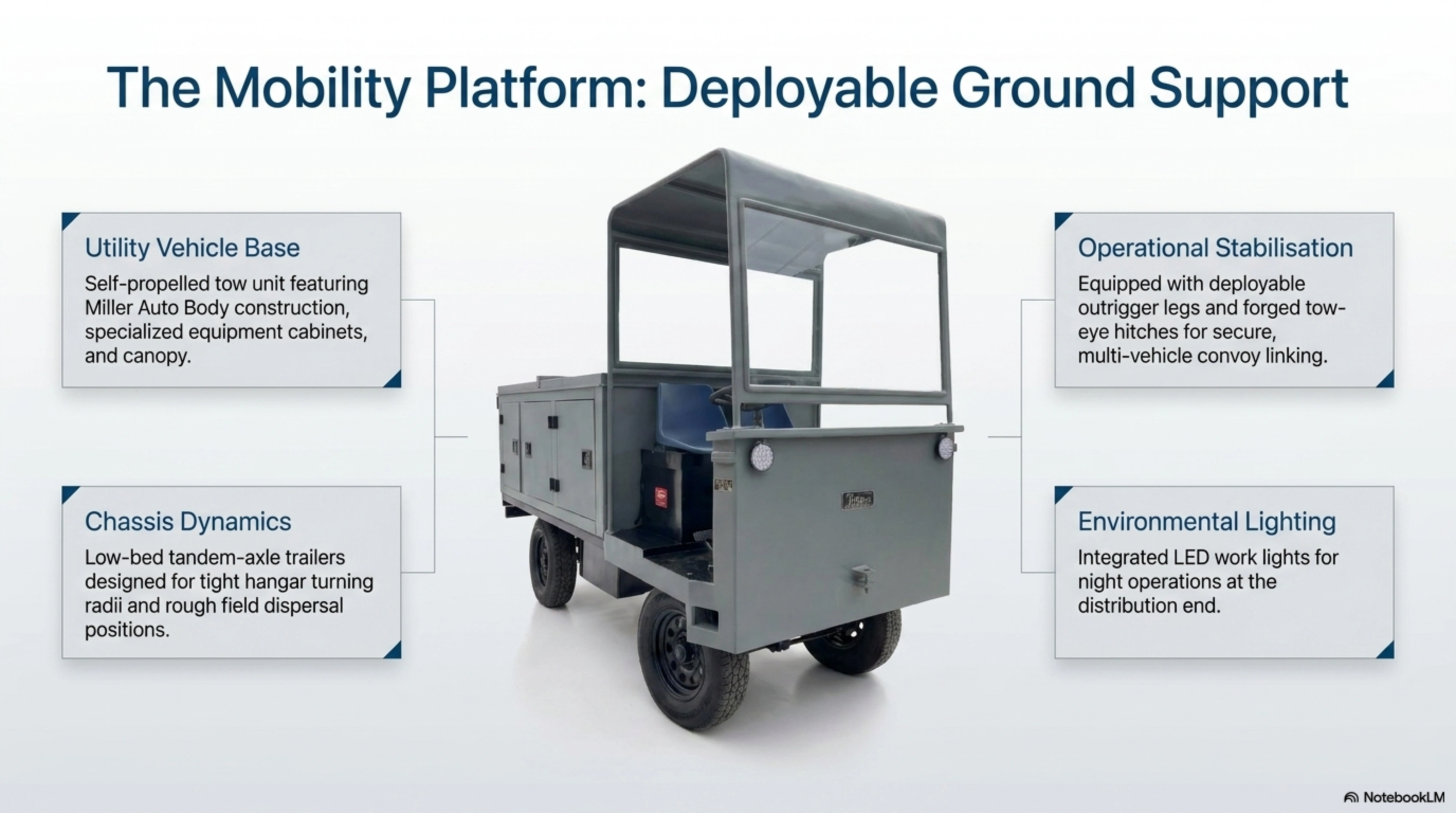 The Mobility Platform: Deployable Ground Support &mdash; mobile cart platform details