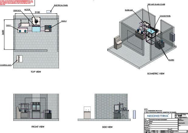Aircraft Aggregate Flushing Rig design drawing 1