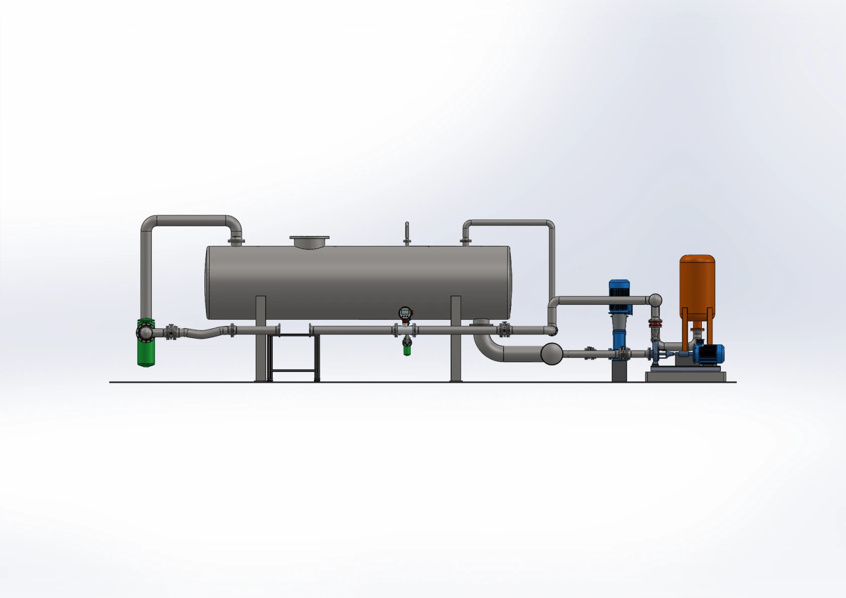 CV Test Rig GA &mdash; front elevation view