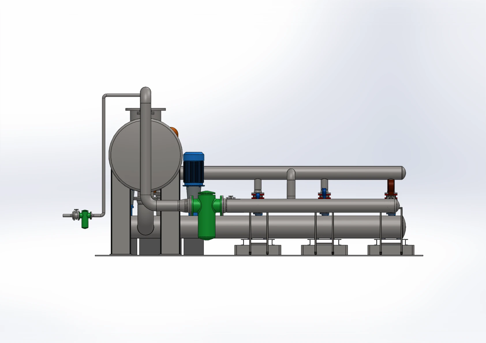 CV Test Rig GA &mdash; left elevation view
