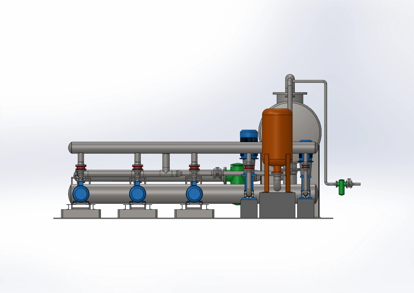 CV Test Rig GA &mdash; right elevation view