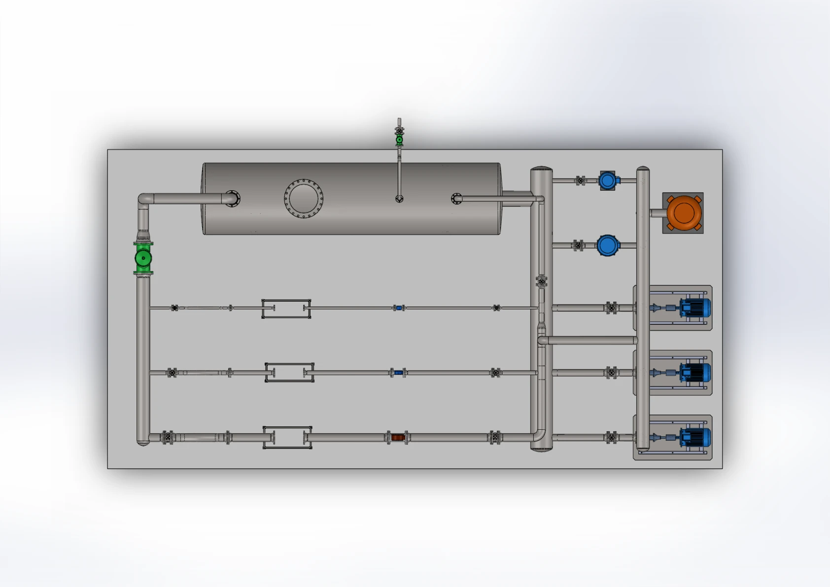 CV Test Rig GA &mdash; top plan view