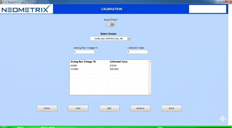 LabVIEW per-sensor calibration table editor