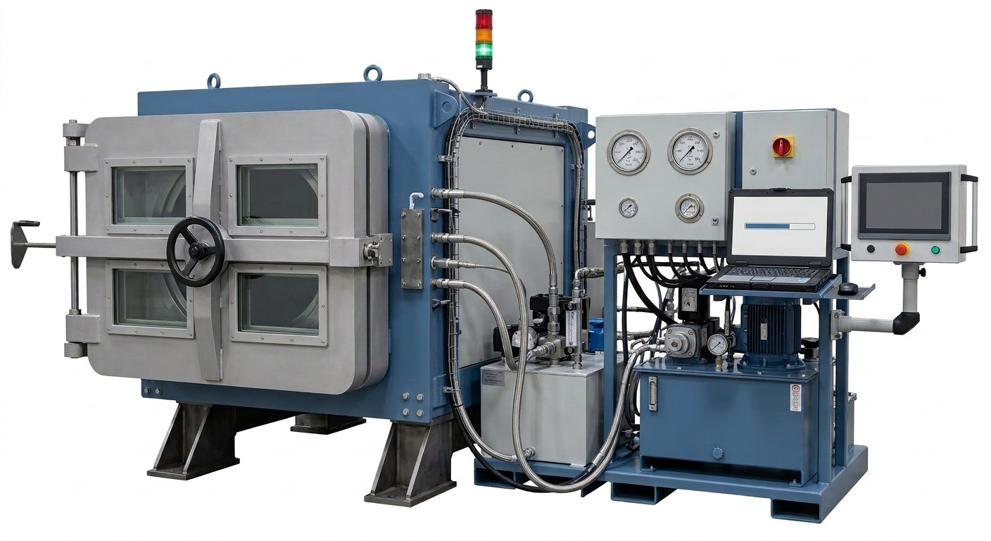 H2 Burst Test Machine | Hydrostatic & Burst Pressure Testing | 3500 bar | ISO 12619