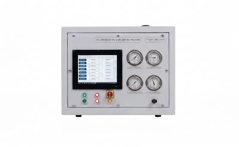 Helium Boosting & Decanting with Hydro Test Machine — Neometrix, Noida