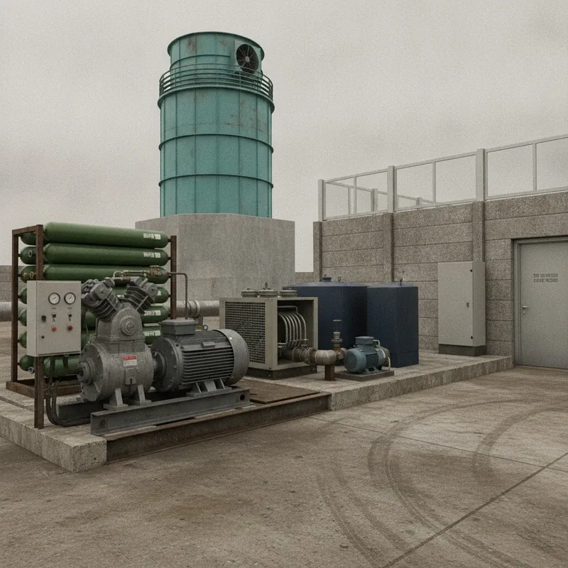 High-Pressure Air Compressor Test Stand