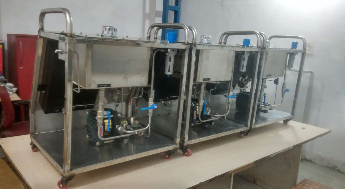 Hydraulic Test Pac With Chart Recorder - portable stainless steel castor-mounted pneumatic hydraulic proof pressure test units by Neometrix