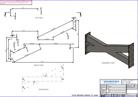 Inertial Loading Test Facility design drawing 2 thumbnail — reaction bracket detail