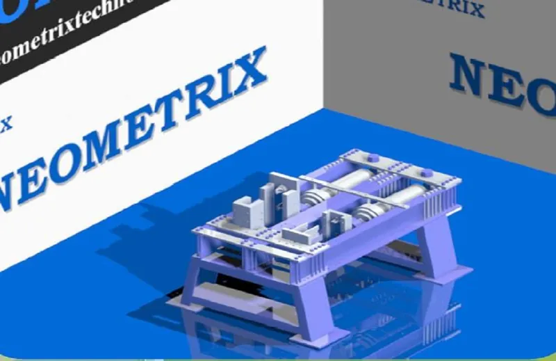 Lock Loading Test Rig CAD render — hook-proving load test bench for ERU119 and ERU120 Ejection Release Units by Neometrix