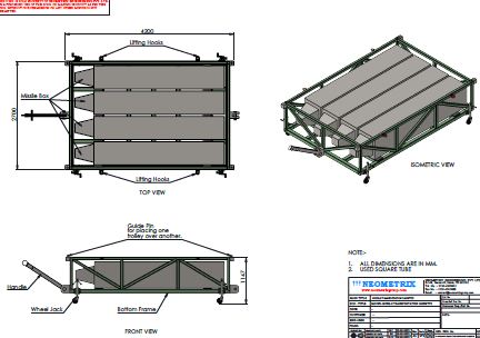 Missile Canister Transportation Module dimensioned GA drawing 1 thumbnail