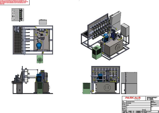 Multi-Port Flow Divider Test Bench general arrangement drawing thumbnail — multi-view and isometric render