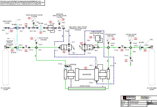 Oxygen Gas Boosting System GA design drawing thumbnail