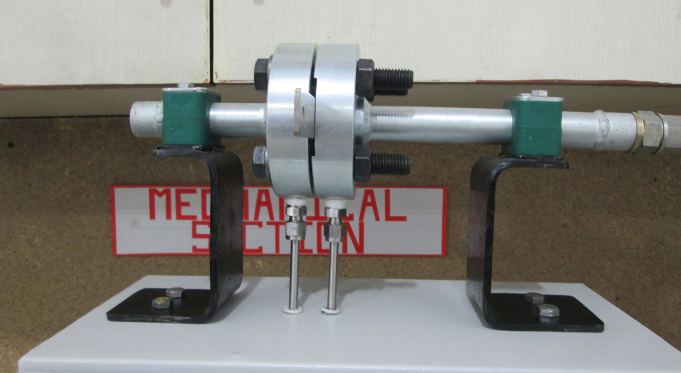 Greenfuel-CNG Gas Flow Meter — flange-mounted orifice plate assembly for N2/CNG differential pressure flow measurement
