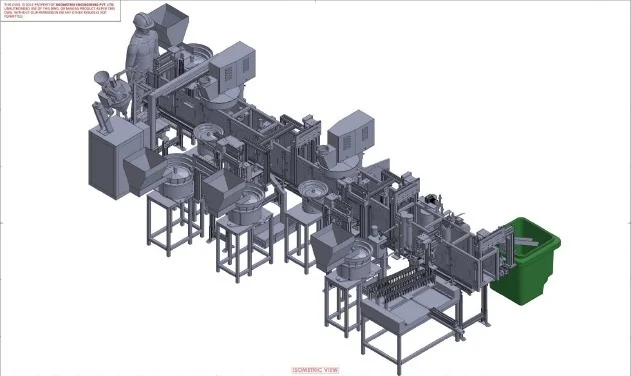 Stun Composition & Dye Marker Filling & Assembling Machine