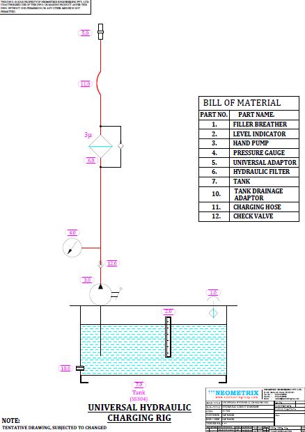 Universal Hydraulic Charging Rig design drawing 2 thumbnail