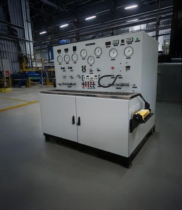 Neometrix Dual Power Hydraulic Test Rig for redundant aircraft and defence hydraulic system testing