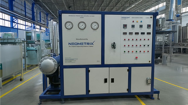 Neometrix Hydraulic Power Pack 230 LPM 210 BAR for servo-hydraulic structural testing and defence applications