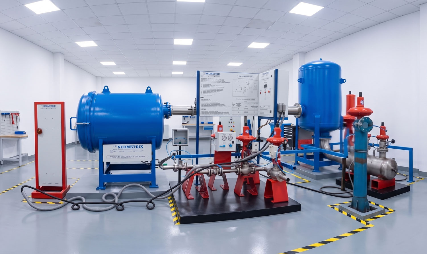 Neometrix Pneumatic Vacuum Test Rig for altitude simulation up to 60000 ft aerospace valve testing