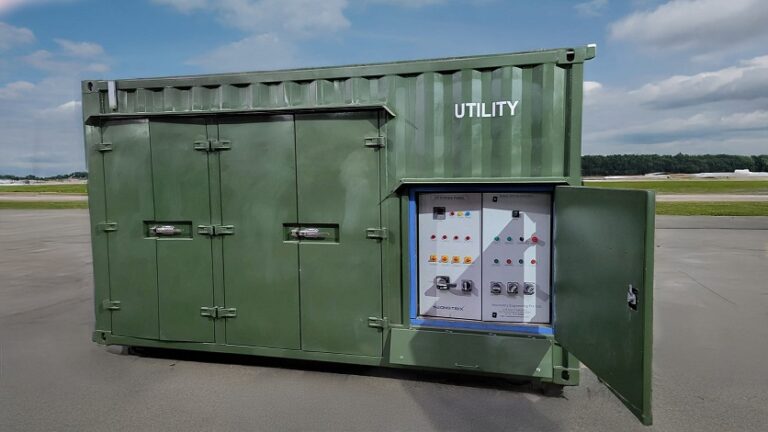 Neometrix Mobile Test Facility for Aircraft Engines trailer-mounted turbo-propulsion testing to 450 kgf thrust