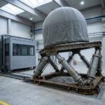 Neometrix dynamic turret test rig six-axis hexapod motion platform for armoured vehicle turret stabilisation testing