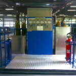 Neometrix Helium Charging Station cylinder skid with control panel