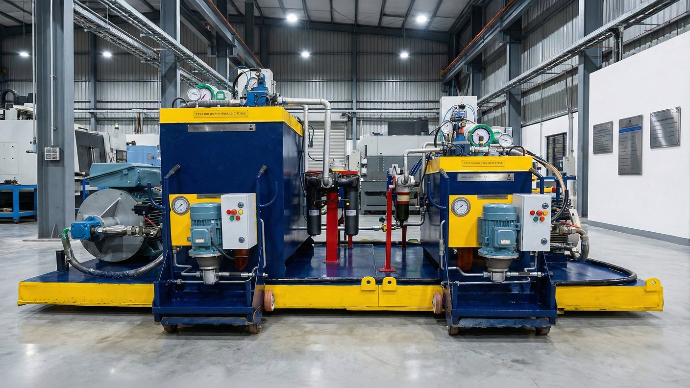 Neometrix Test Rig for Hydraulic Fluid dual hydraulic test skid
